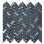 Blue Leaf Recycled Glass Mosaic Tile | Tile Club