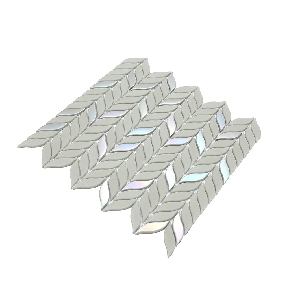 Green Leaf Recycled Glass Mosaic Tile | Tile Club