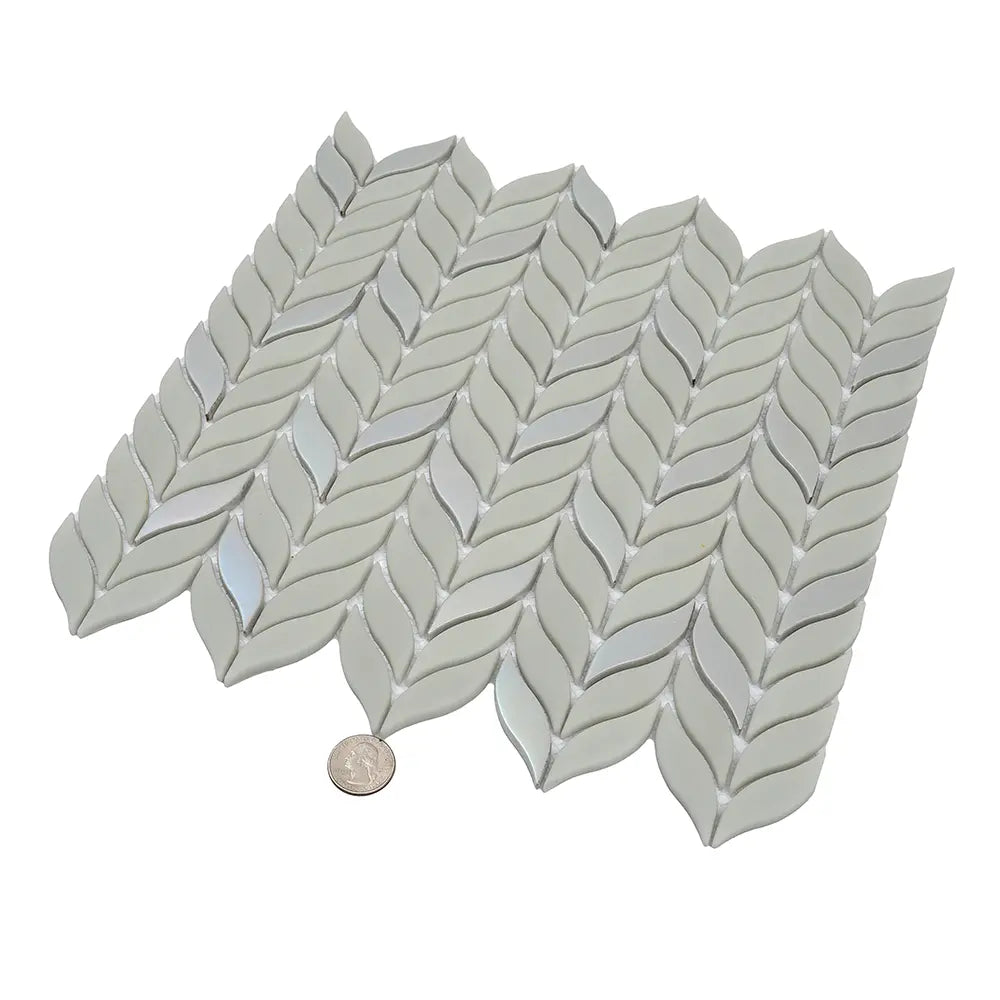 Green Leaf Recycled Glass Mosaic Tile | Tile Club