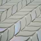 Green Leaf Recycled Glass Mosaic Tile | Tile Club