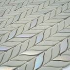 Green Leaf Recycled Glass Mosaic Tile | Tile Club
