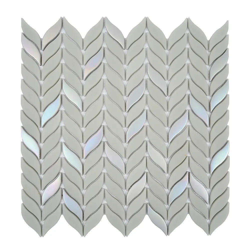 Green Leaf Recycled Glass Mosaic Tile | Tile Club