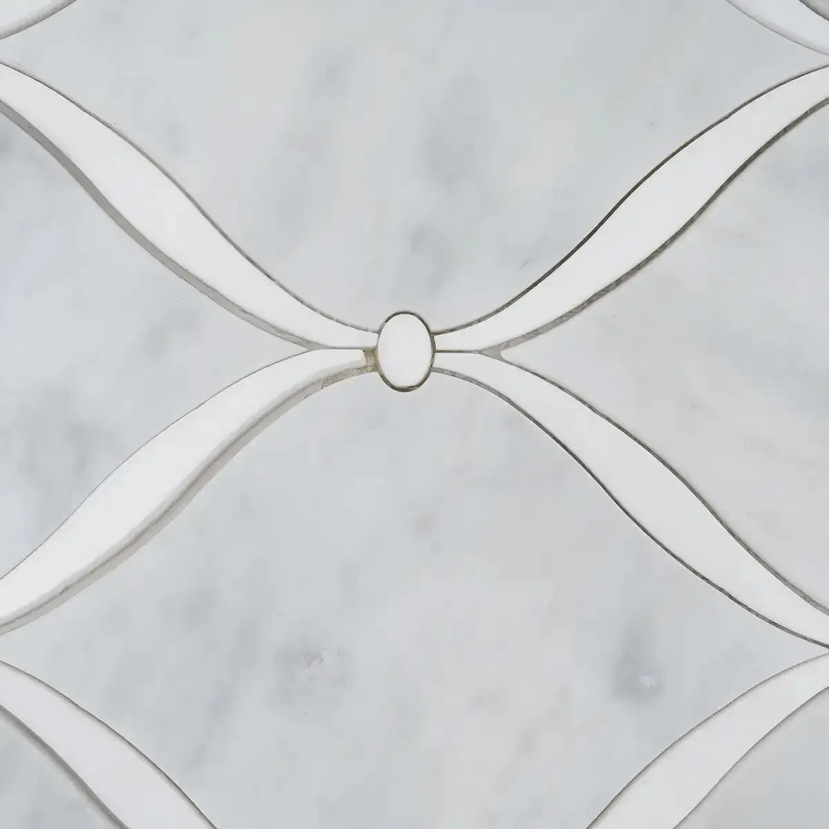 Carrara Chic With Thassos Dots Marble Mosaic Tile | Tile Club