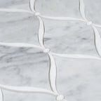 Carrara Chic With Thassos Dots Marble Mosaic Tile | Tile Club