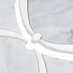 Carrara Chic With Thassos Dots Marble Mosaic Tile | Tile Club