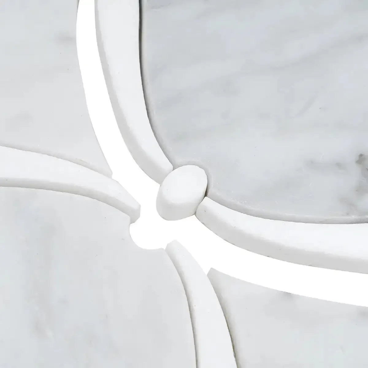 Carrara Chic With Thassos Dots Marble Mosaic Tile | Tile Club