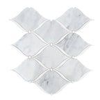 Carrara Chic With Thassos Dots Marble Mosaic Tile | Tile Club