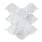 Carrara Chic With Thassos Dots Marble Mosaic Tile | Tile Club