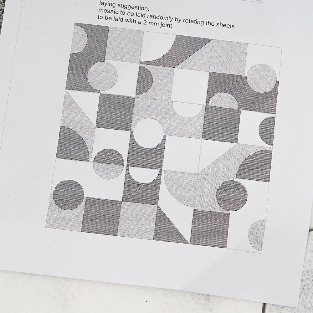 Pictoria Mod Bold Waterjet Mosaic Tile | Tile Club