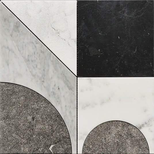 Pictoria Mod Bold Waterjet Mosaic Tile | Tile Club