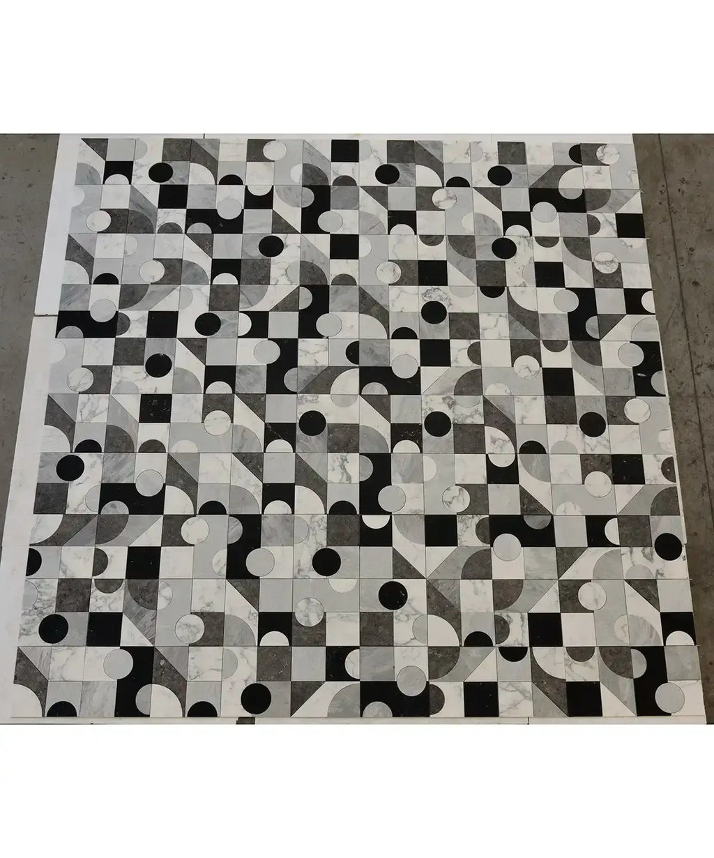 Pictoria Mod Bold Waterjet Mosaic Tile | Tile Club