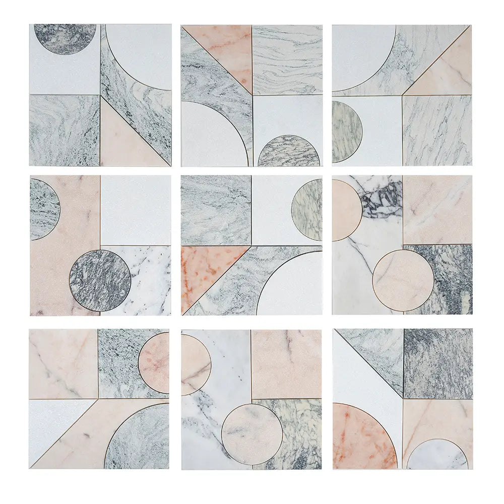 Pictoria Mod Rose Waterjet Mosaic Tile | Tile Club