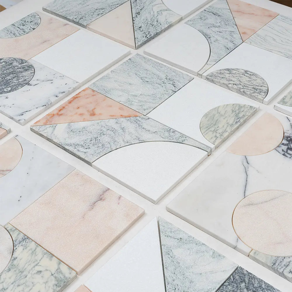 Pictoria Mod Rose Waterjet Mosaic Tile | Tile Club