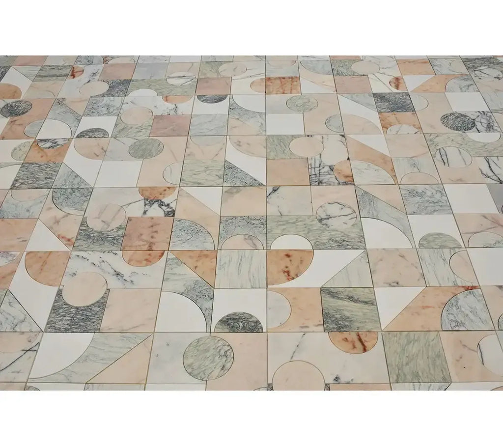Pictoria Mod Rose Waterjet Mosaic Tile | Tile Club