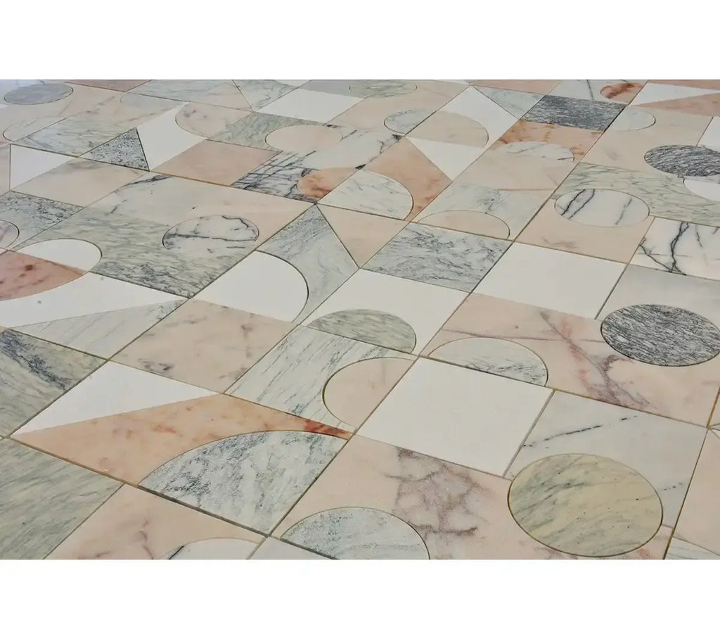 Pictoria Mod Rose Waterjet Mosaic Tile | Tile Club