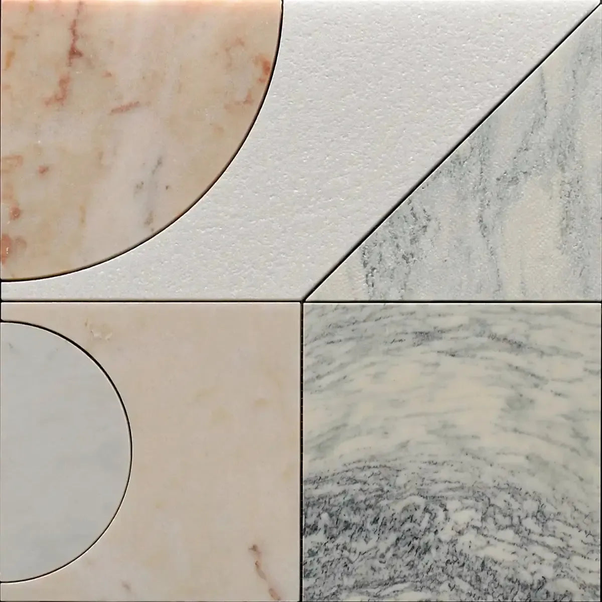 Pictoria Mod Rose Waterjet Mosaic Tile | Tile Club