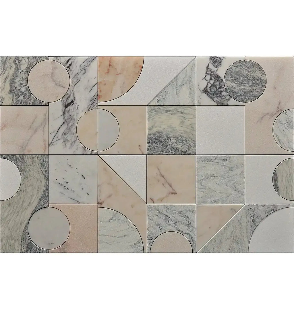 Pictoria Mod Rose Waterjet Mosaic Tile | Tile Club