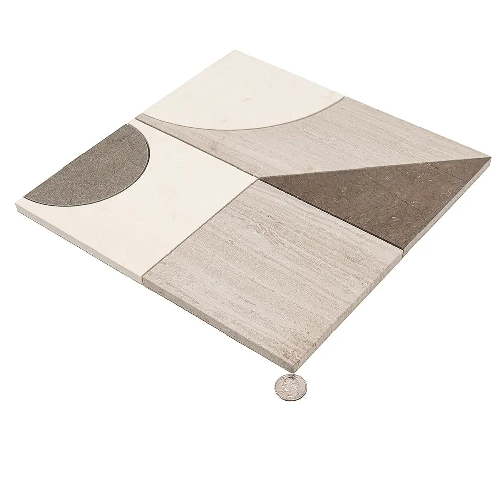 Pictoria Mod Earth Waterjet Mosaic Tile | Tile Club
