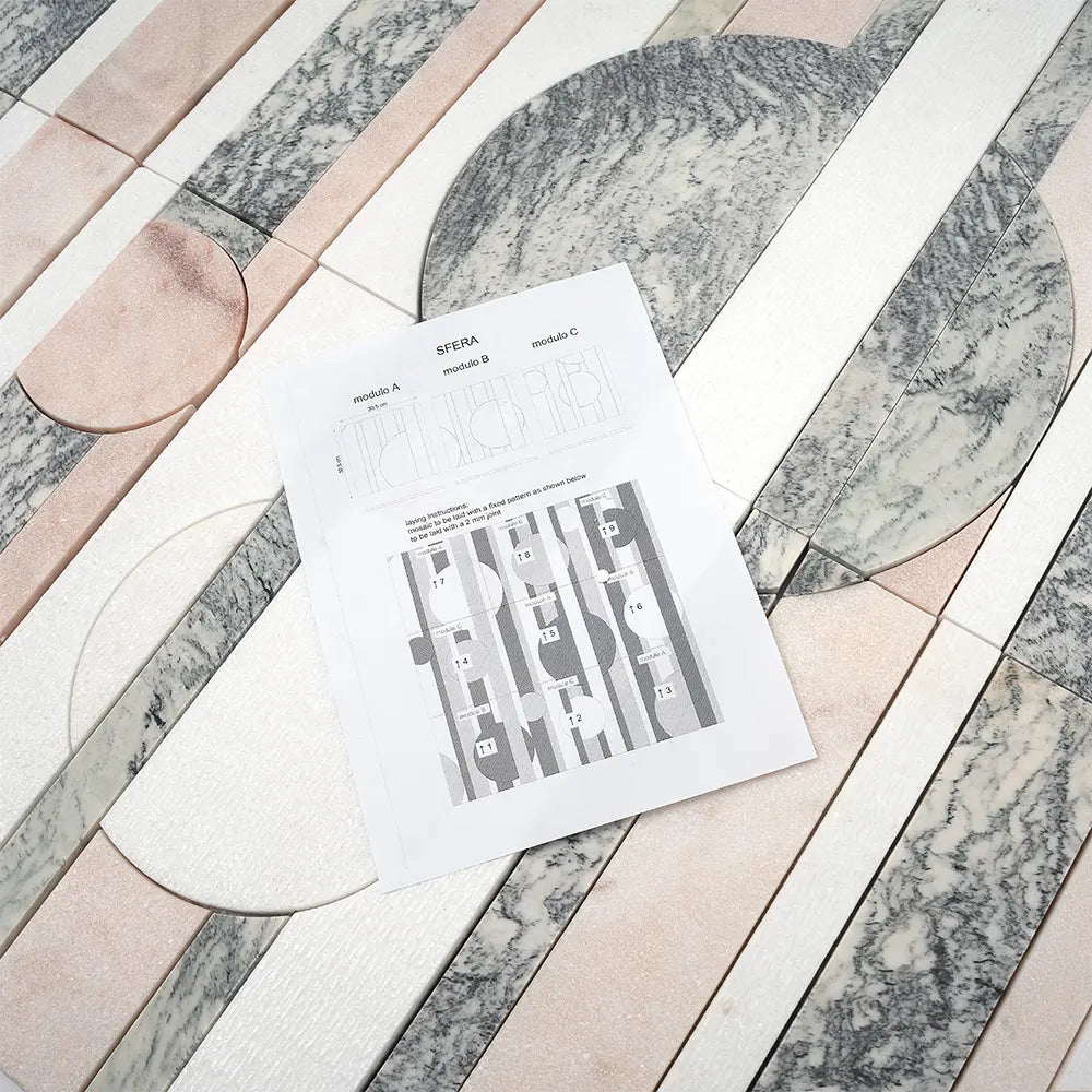 Pictoria Eclipse Rose Waterjet Mosaic Tile | Tile Club