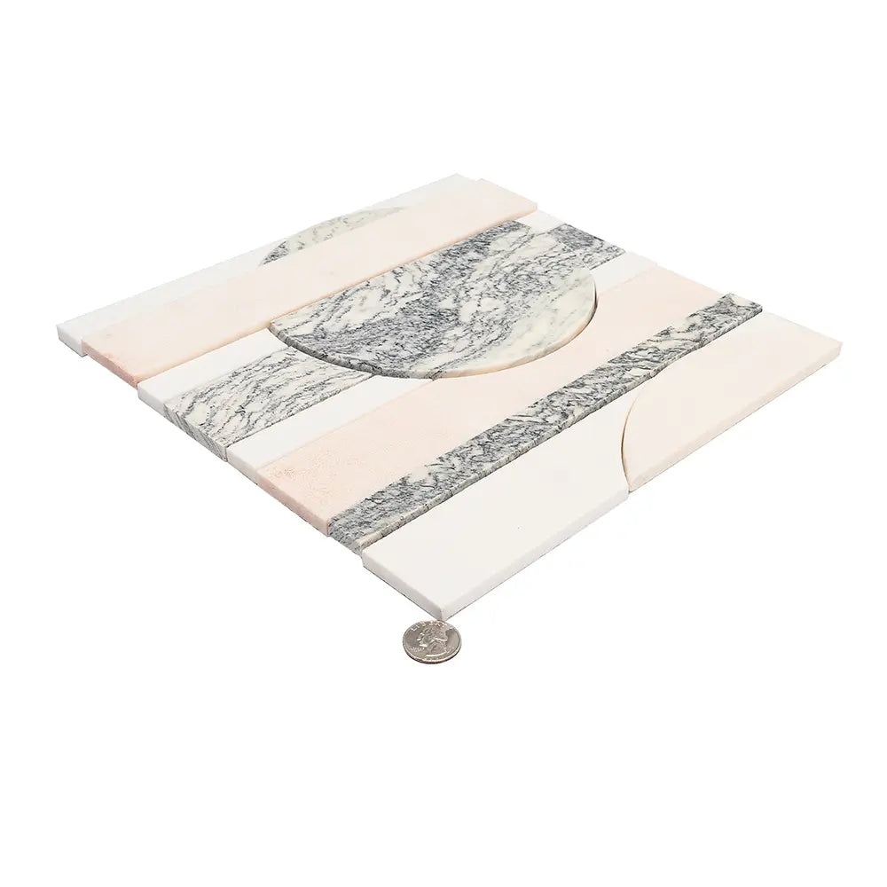 Pictoria Eclipse Rose Waterjet Mosaic Tile | Tile Club
