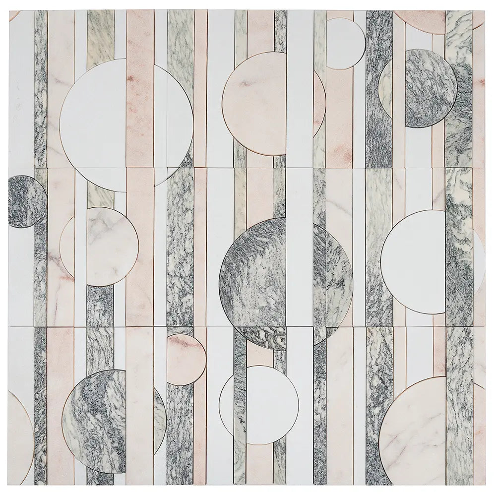Pictoria Eclipse Rose Waterjet Mosaic Tile | Tile Club
