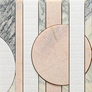 Pictoria Eclipse Rose Waterjet Mosaic Tile | Tile Club