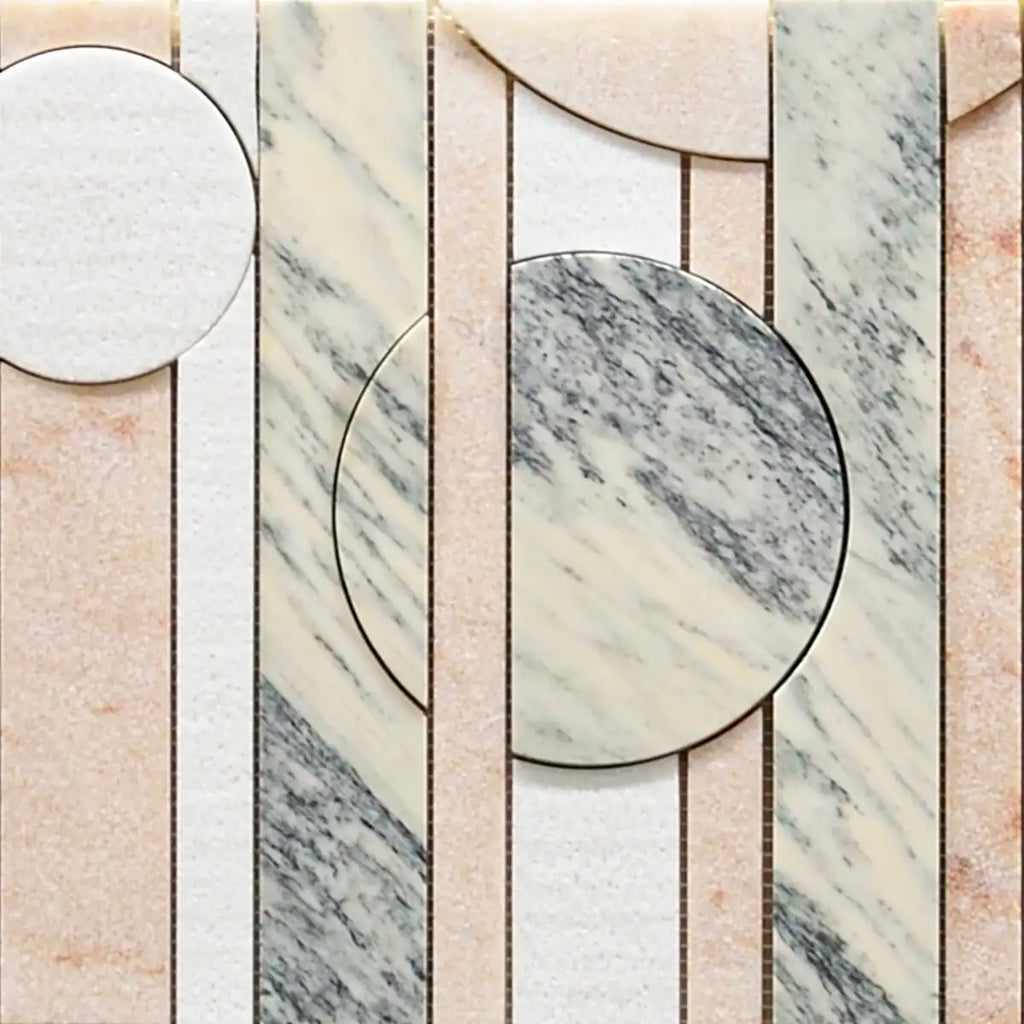 Pictoria Eclipse Rose Waterjet Mosaic Tile | Tile Club