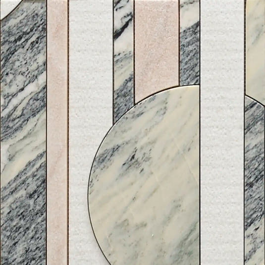 Pictoria Eclipse Rose Waterjet Mosaic Tile | Tile Club