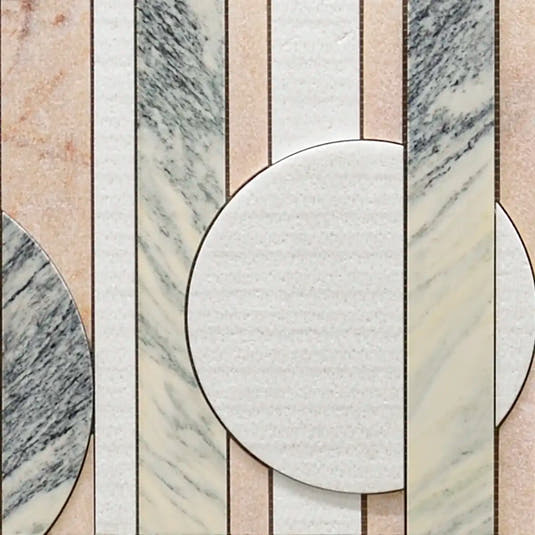 Pictoria Eclipse Rose Waterjet Mosaic Tile | Tile Club