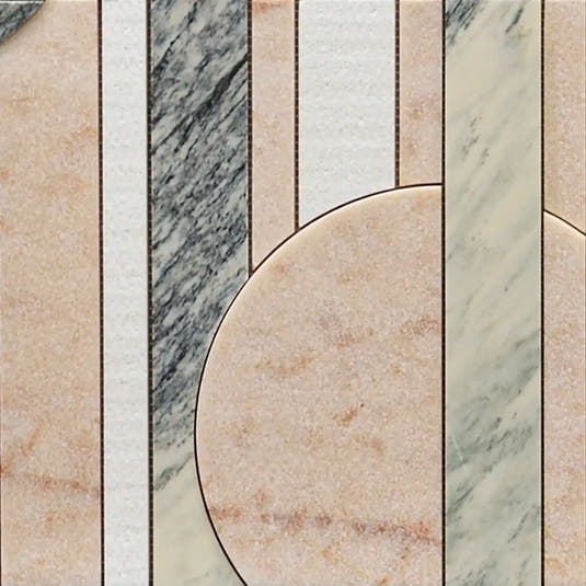 Pictoria Eclipse Rose Waterjet Mosaic Tile | Tile Club