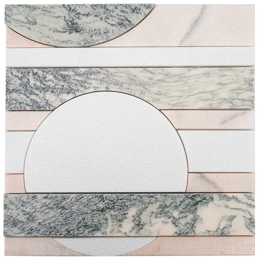 Pictoria Eclipse Rose Waterjet Mosaic Tile | Tile Club