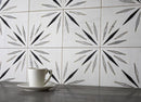 12" x 12" White Sparkle Waterjet Marble Mosaic Tile