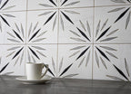 12" x 12" White Sparkle Waterjet Marble Mosaic Tile