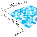 Water Droplets Blue & White Mixed Glass Tile | Tile Club