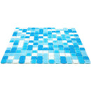 Water Droplets Blue & White Mixed Glass Tile | Tile Club