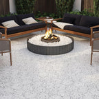 White and Black Terrazzo Hex Porcelain Tile | Tile Club