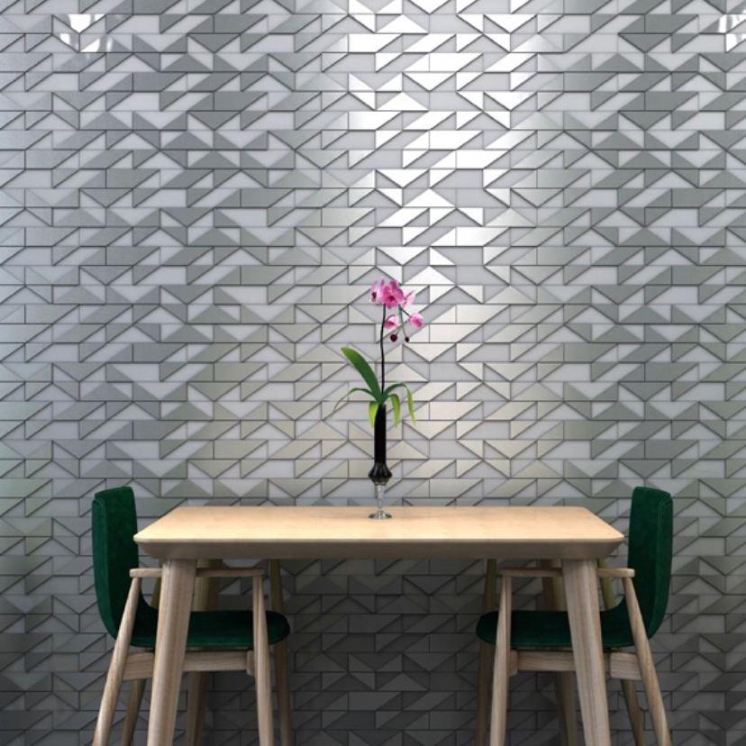 White Deco Brick Glass Mosaic Tile | Tile Club