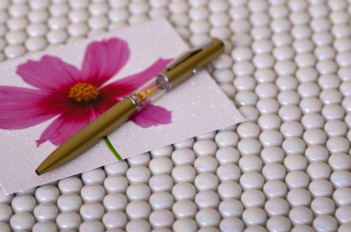 white penny round tile