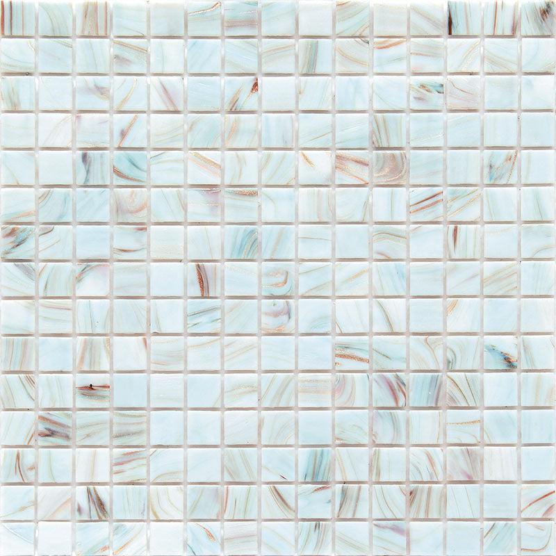 White Sand Glossy Mixed Squares Glass Squares Pool Tile