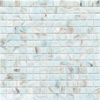 White Sand Mixed Squares Glass Squares Pool Tile Sample