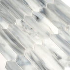 White Opal Picket Glass Mosaic | Tile Club