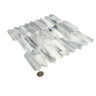 White Opal Picket Glass Mosaic