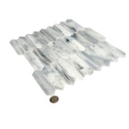 White Opal Picket Glass Mosaic | Tile Club