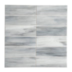 White Opal Rectangle Glass Mosaic Sample | Tile Club