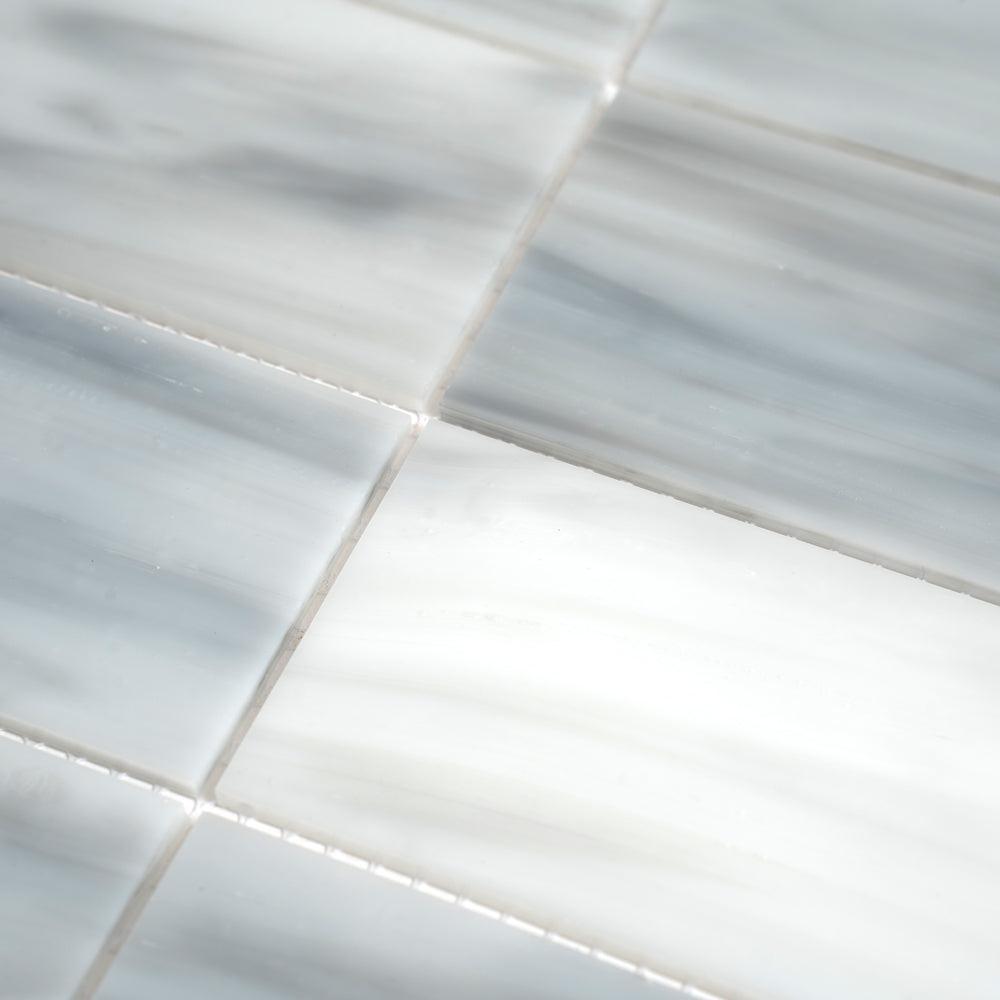 White Opal Rectangle Glass Mosaic | Tile Club