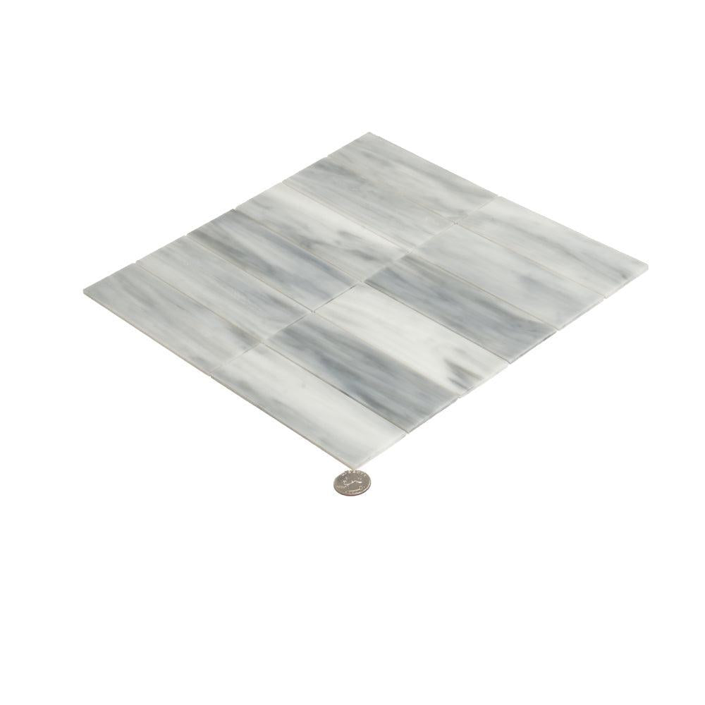 White Opal Rectangle Glass Mosaic | Tile Club