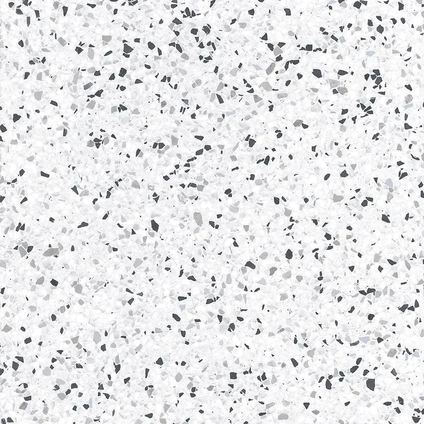 White and Black Terrazzo Square Porcelain Tile | Tile Club