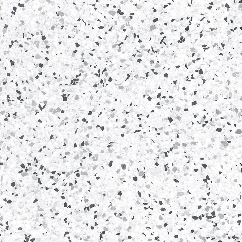 White and Black Terrazzo Square Porcelain Tile | Tile Club