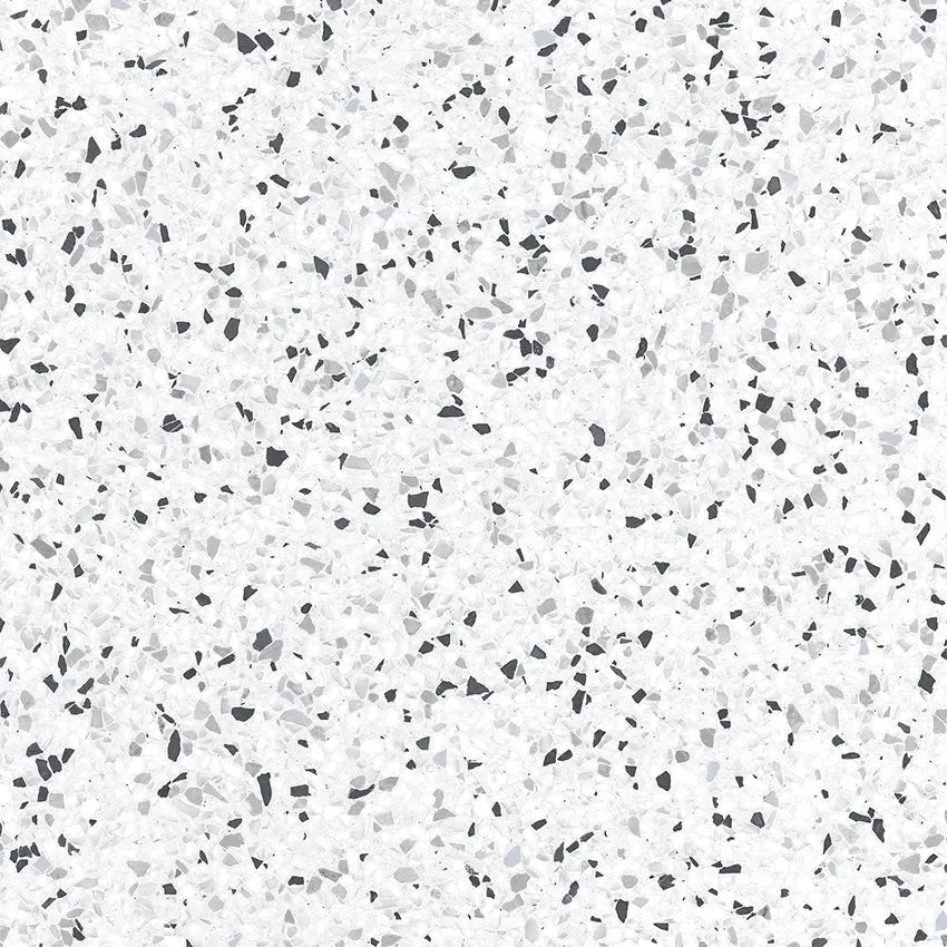 White and Black Terrazzo Square Porcelain Tile | Tile Club