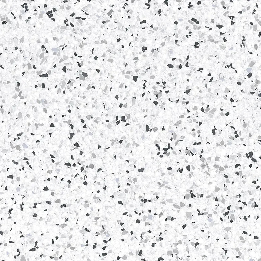 White and Black Terrazzo Square Porcelain Tile | Tile Club